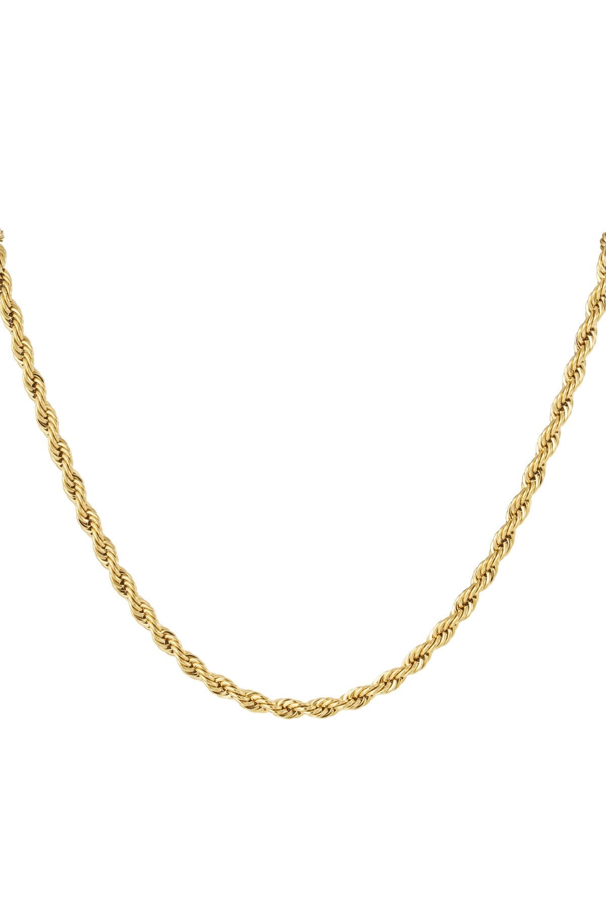 Twisted Necklace 4,5 mm | Lange ketting K014