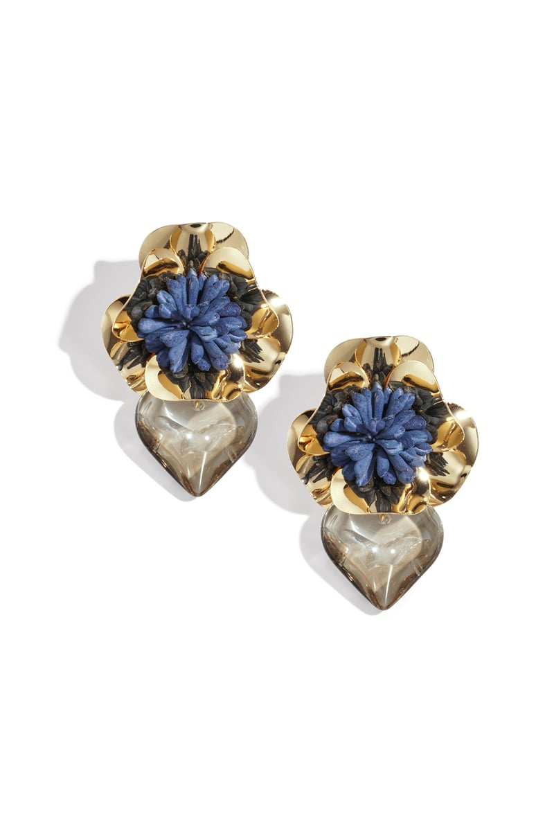 Iron Drop Earrings Flower