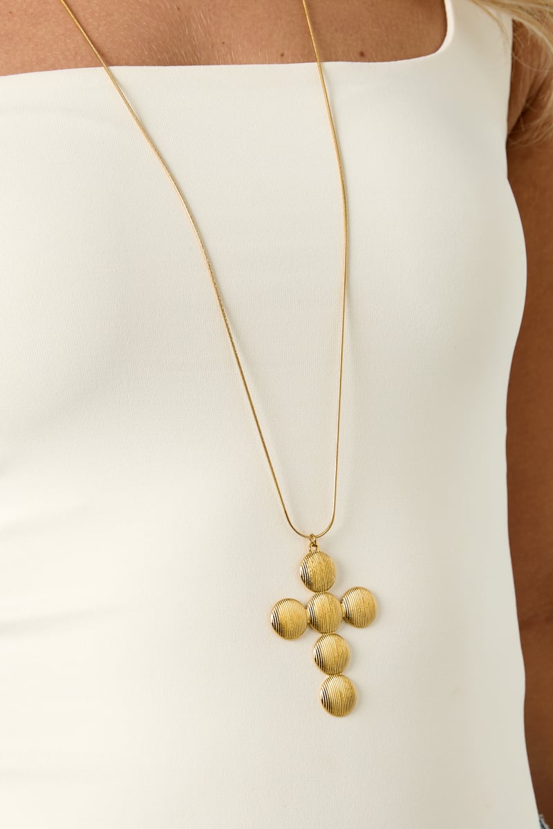 Ketting Statement Kruis | Goud