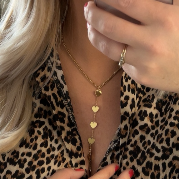 Collier long coeur