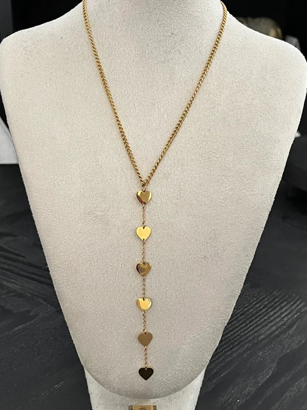 Collier long coeur