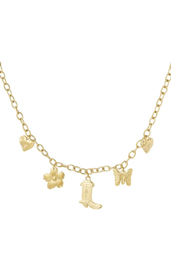 Charm Adventure Necklace | Goud | K014