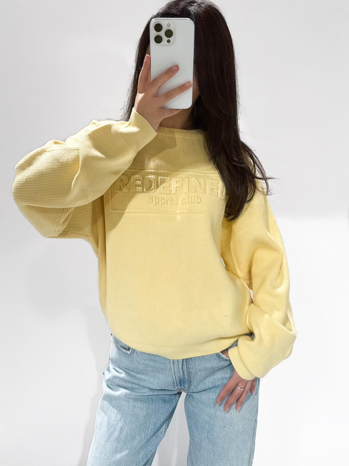 Redefined Ribbed Trui | Butter Yellow