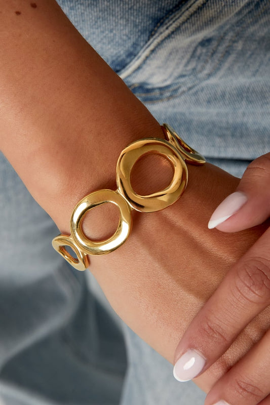 Cuff hoop Bracelet | Goud