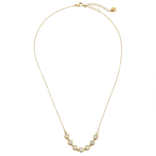 Diamond Dots Thin Chain Necklace