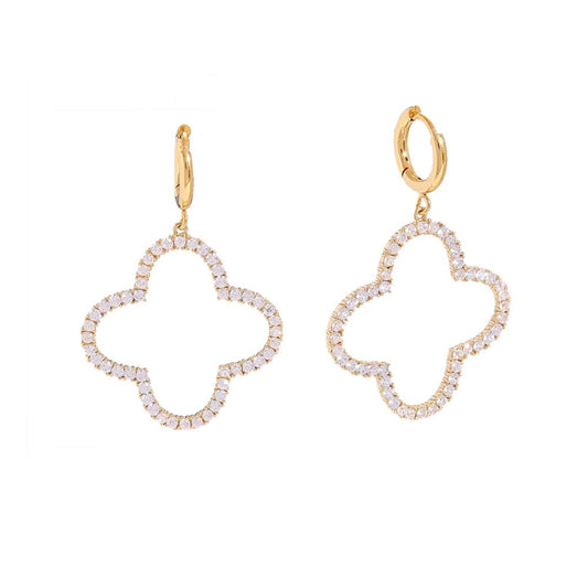 Sparkling Clover Earrings