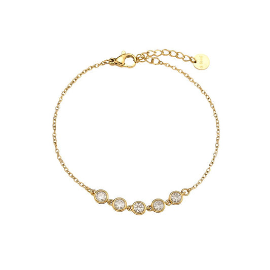 Diamond Dots Thin Chain Bracelet