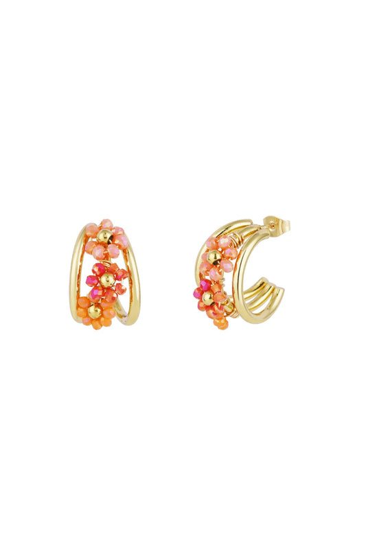 Little Bloom Earrings Orange