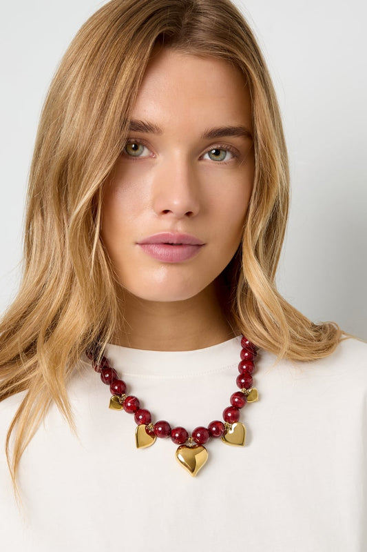 Acrylic Beaded Necklaces Heart 
