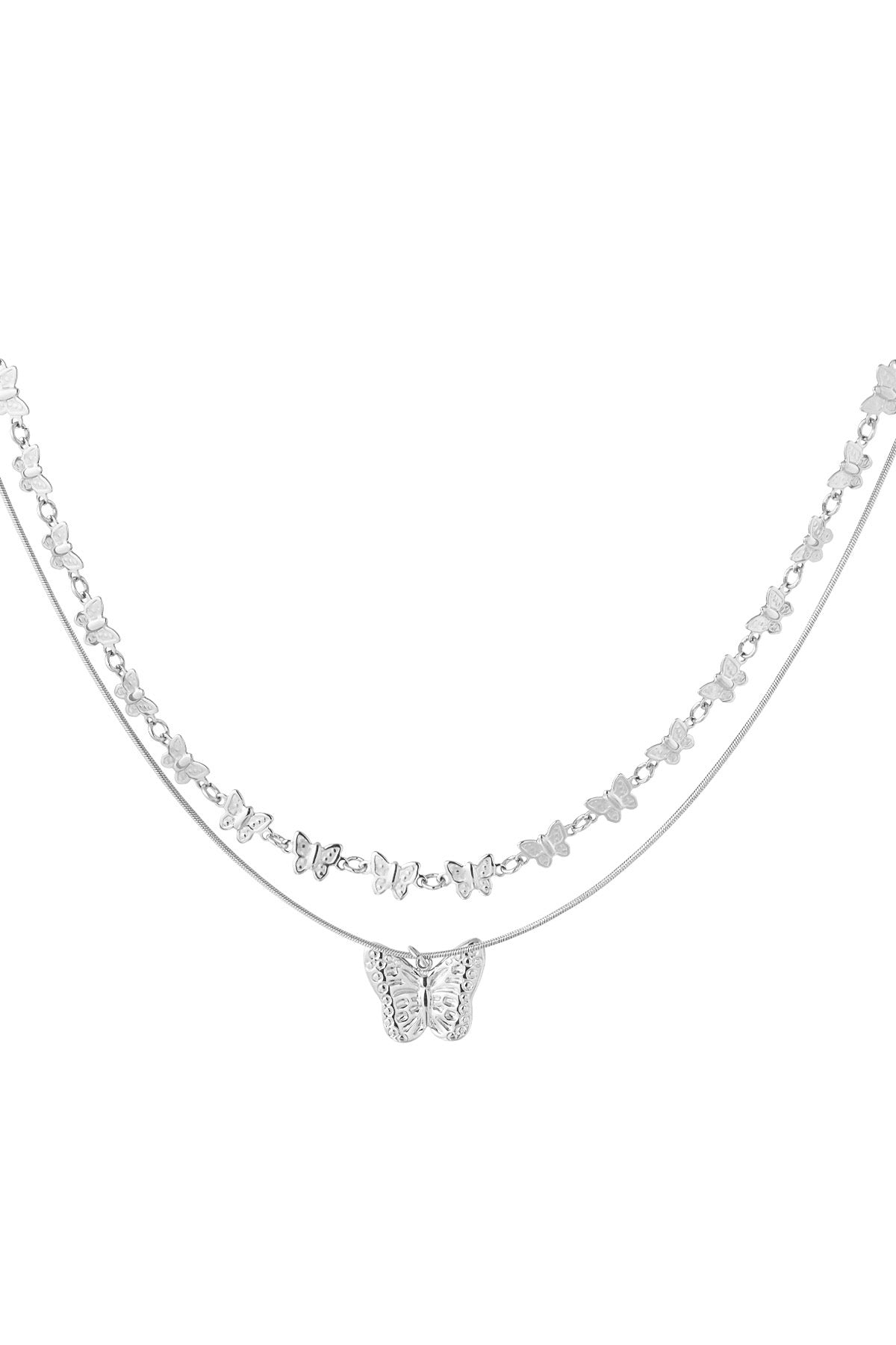 Ketting Vlinders | Zilver