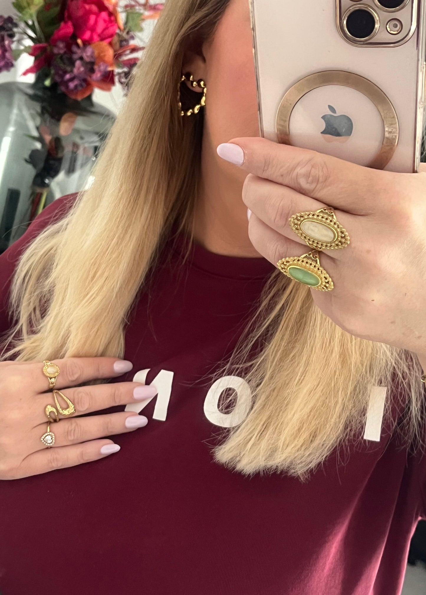 Boucles d'oreilles à tige en forme de cœur