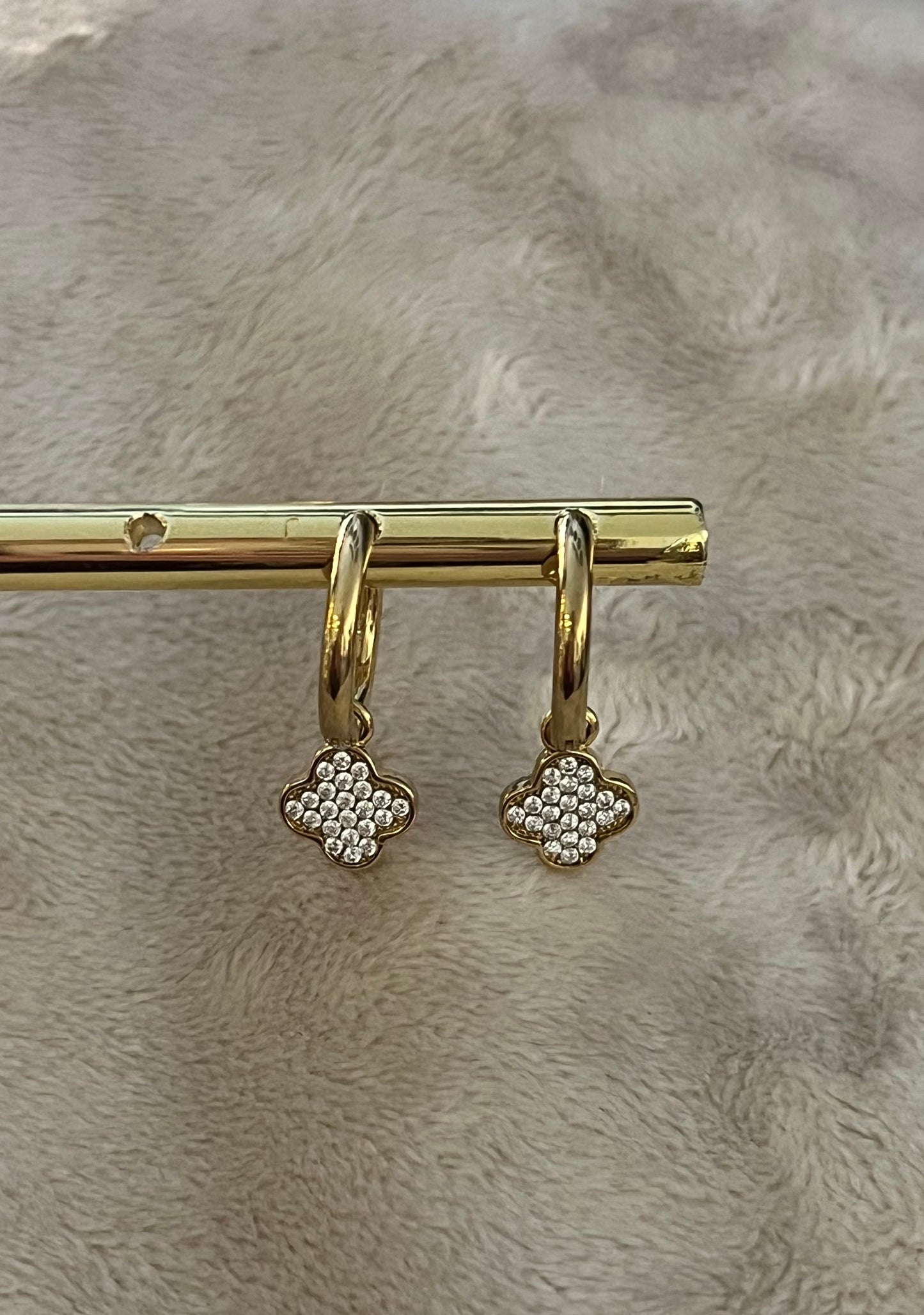 Earrings Clover Strass