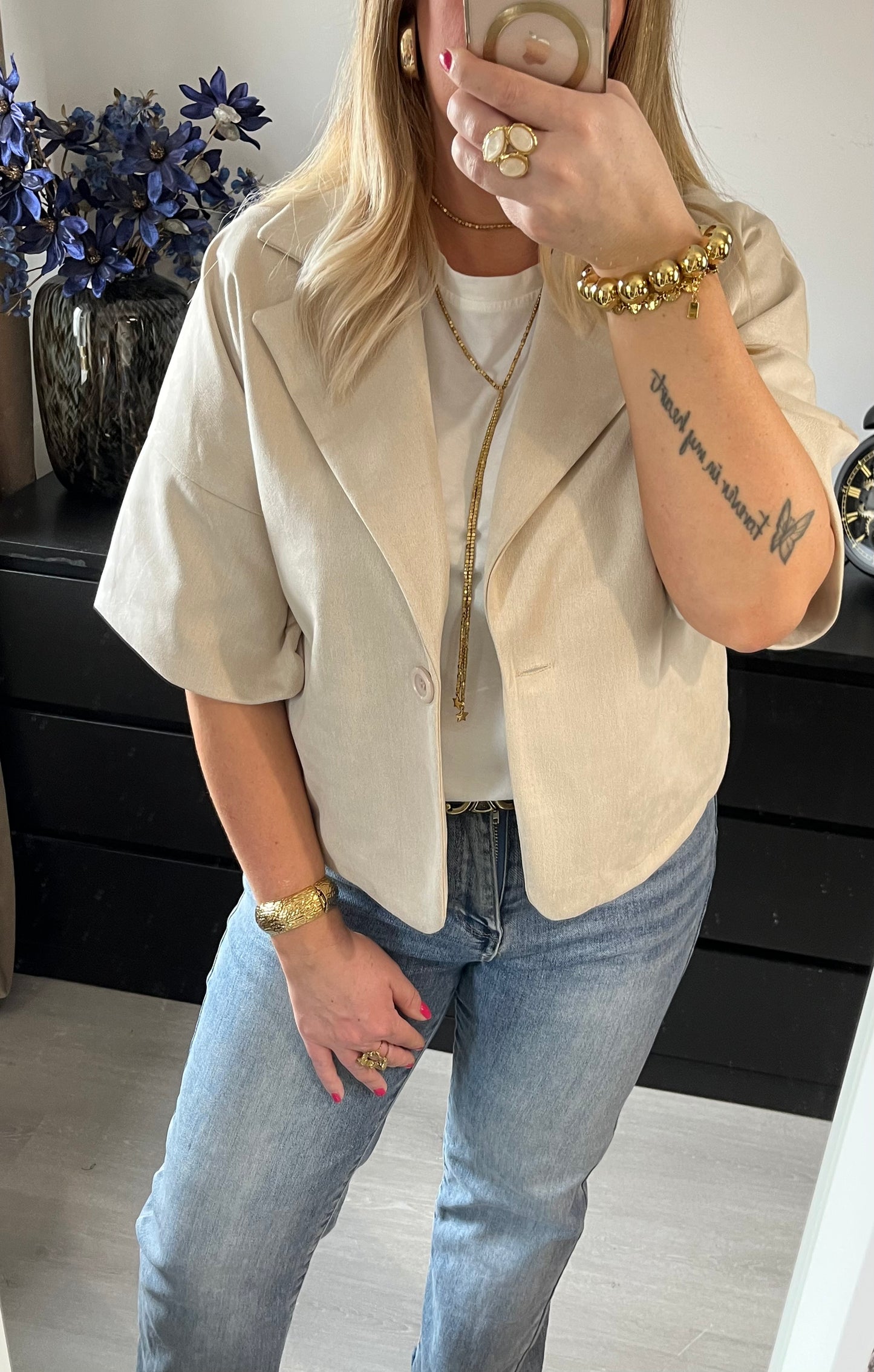 Blazer Dominique Suedine | Beige
