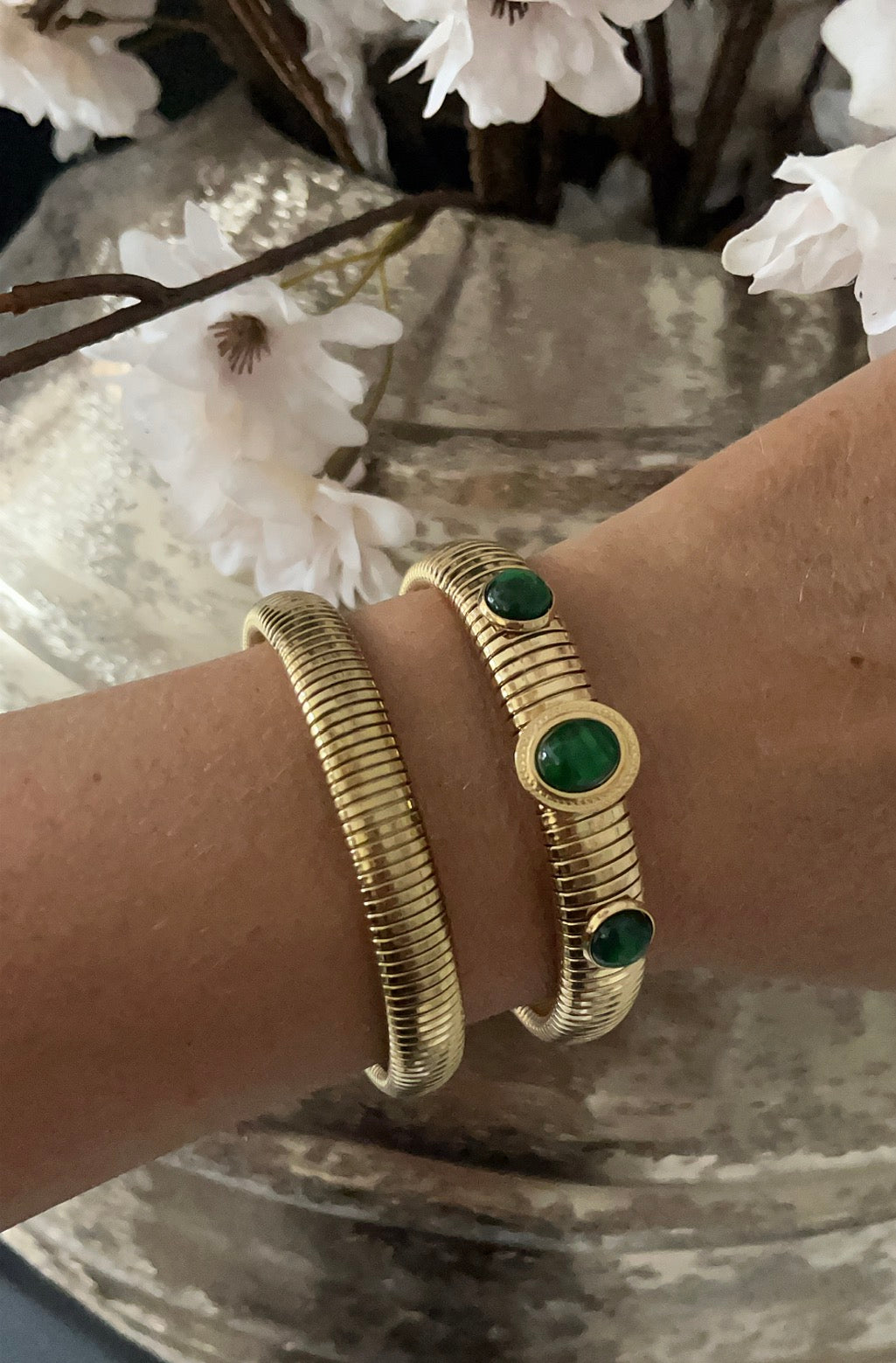 Bohemian Bracelet Green Stone