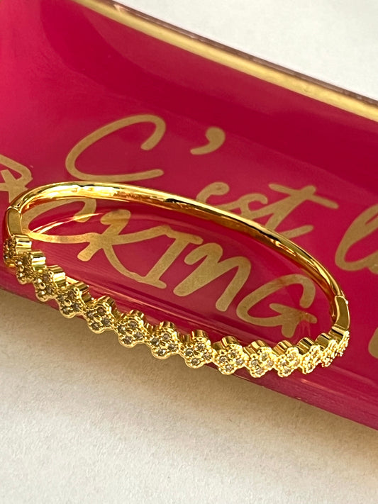 Bracelet Trèfle Strass
