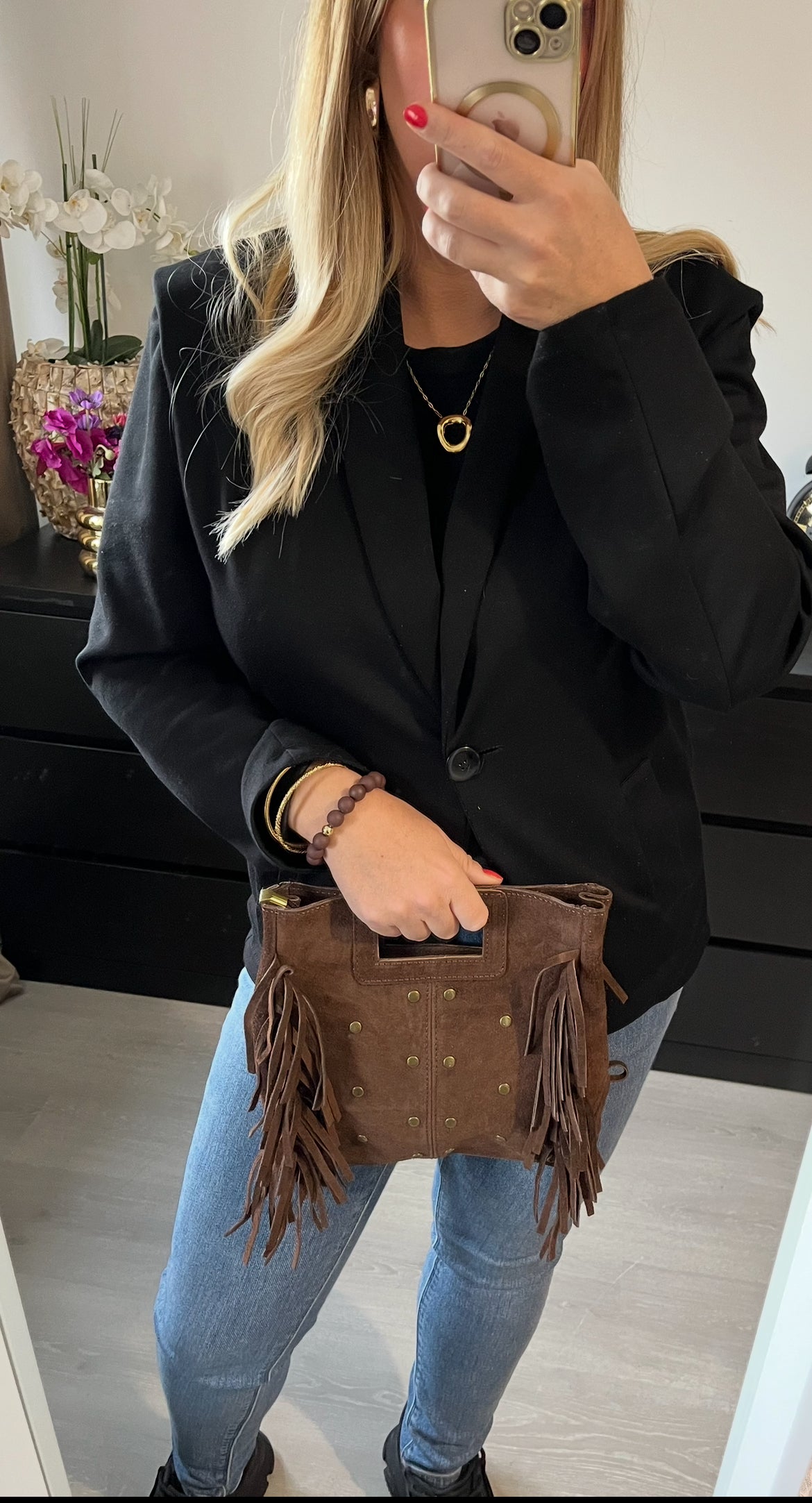 Valentina Fringe Bag | Bruin