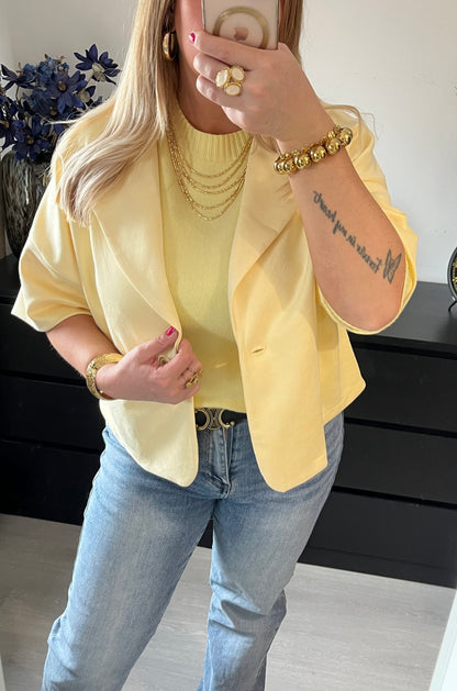Blazer Dominique Suedine| Butteryellow