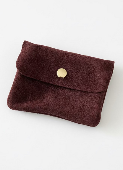 Jess Portemonnee Suede Small | Bordeaux