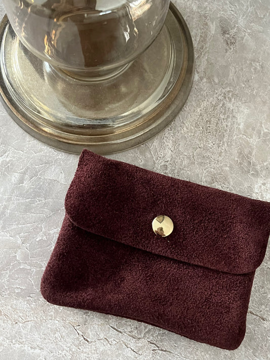 Jess Portemonnee Suede Small | Bordeaux