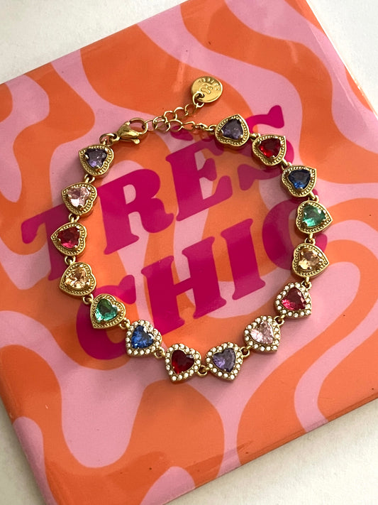 Diamond Heart Bracelet | Color