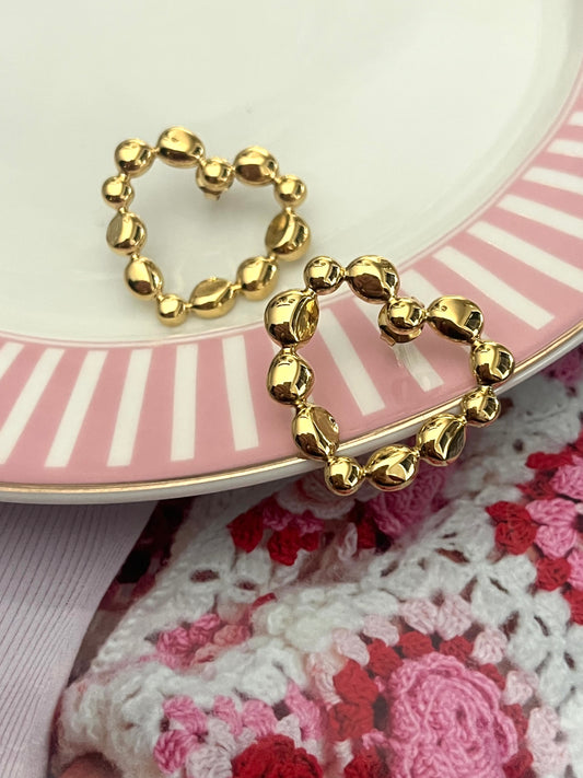 Boucles d'oreilles à tige en forme de cœur