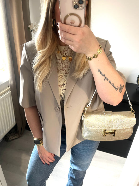 Blazer fendu Ambika | Taupe