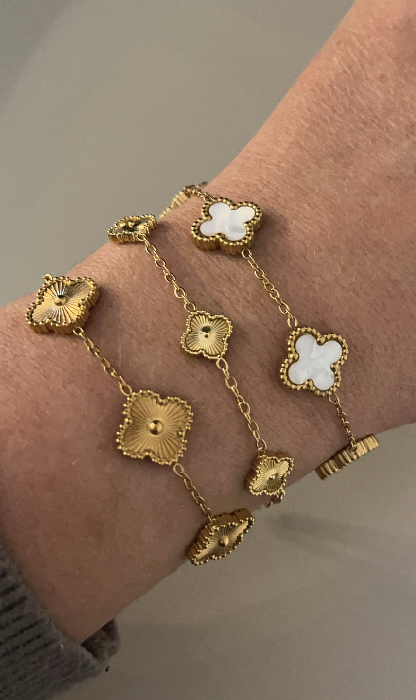 Bracelet Clover Big | White