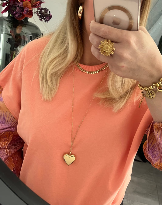 Collier long coeur