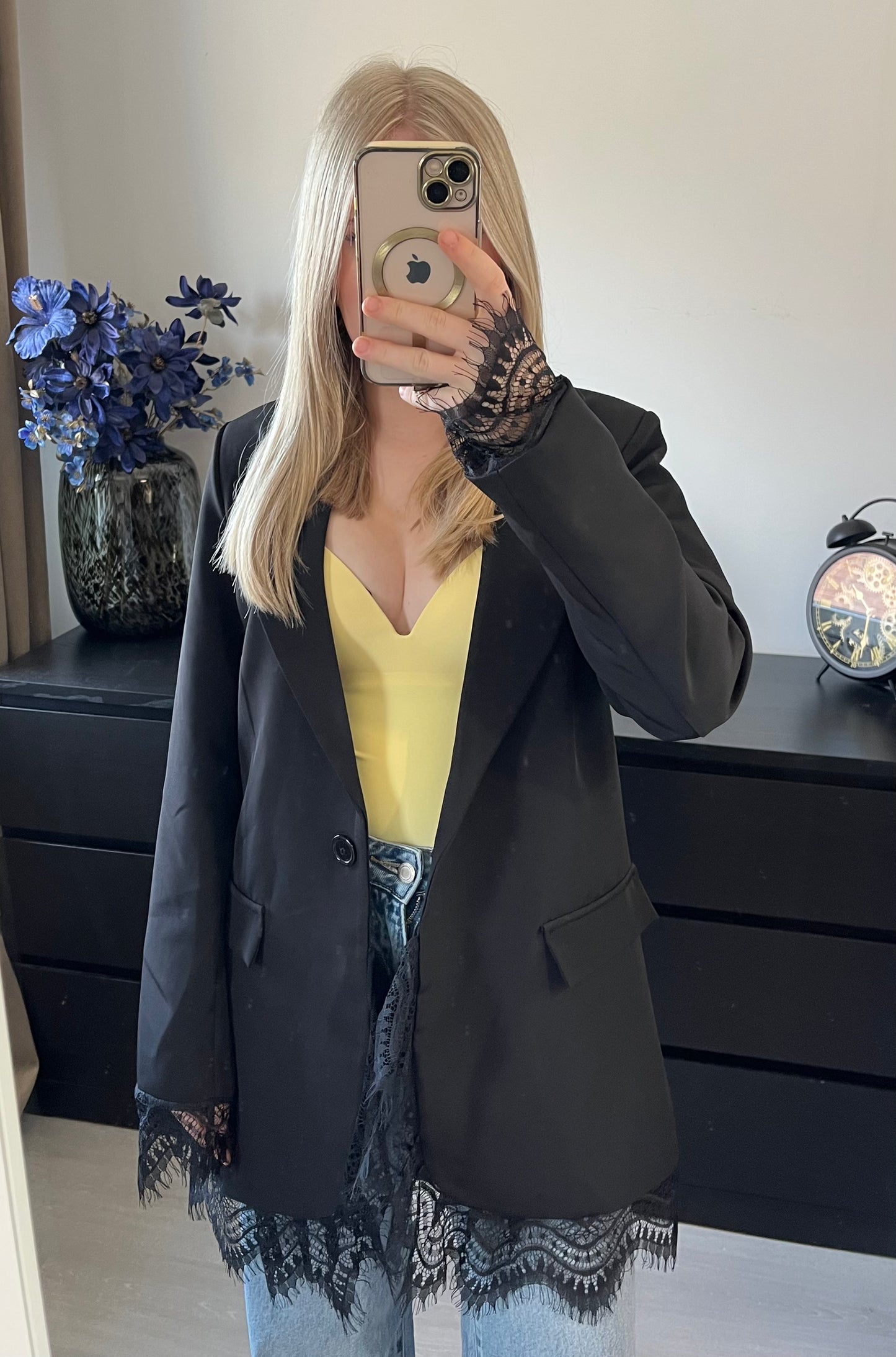 Lace Blazer | Black