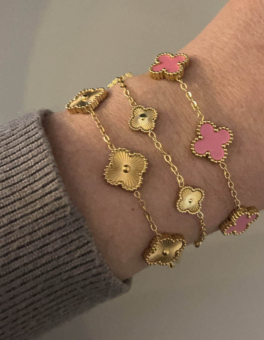 Bracelet Clover Big | Roze