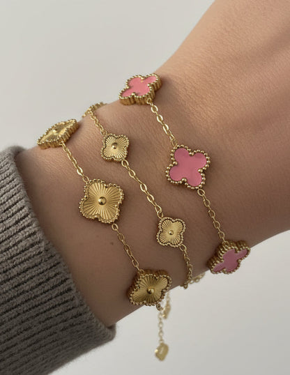 Bracelet Clover Big | Roze