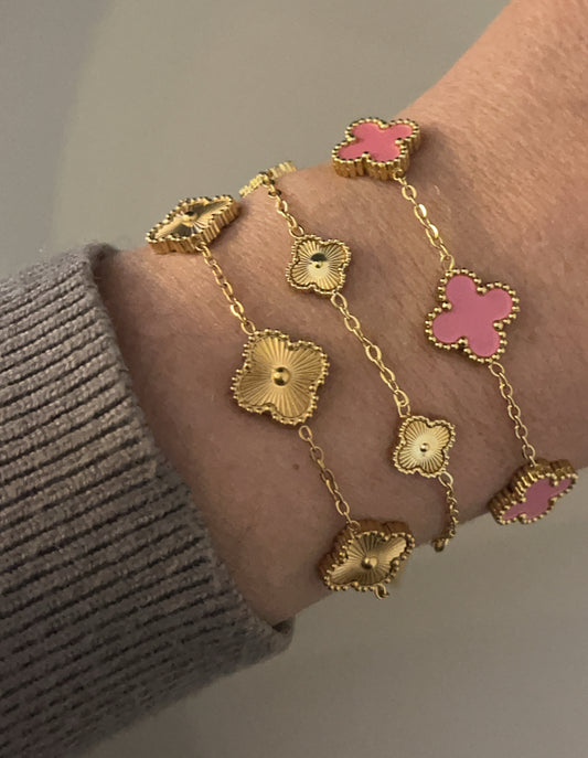 Bracelet Clover Big | Roze