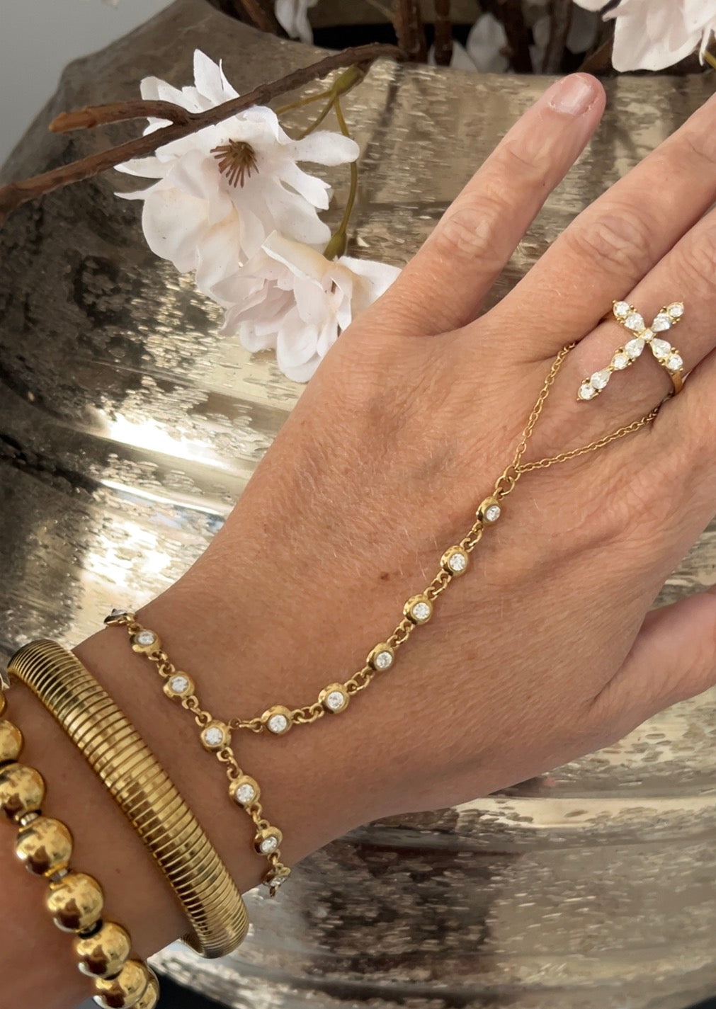 Cross Ring Strass