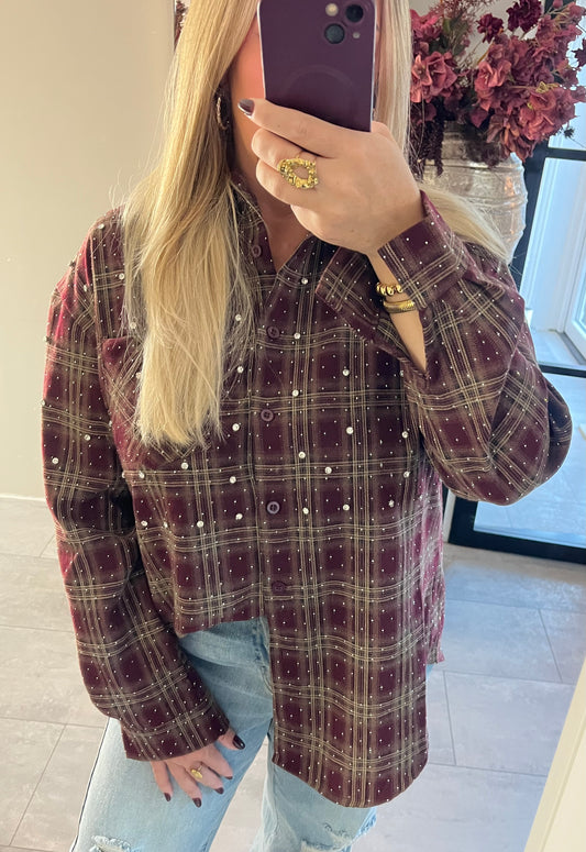 Shine Bright Blouse | Bordeaux