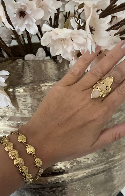 Bohemian Ring | Roze