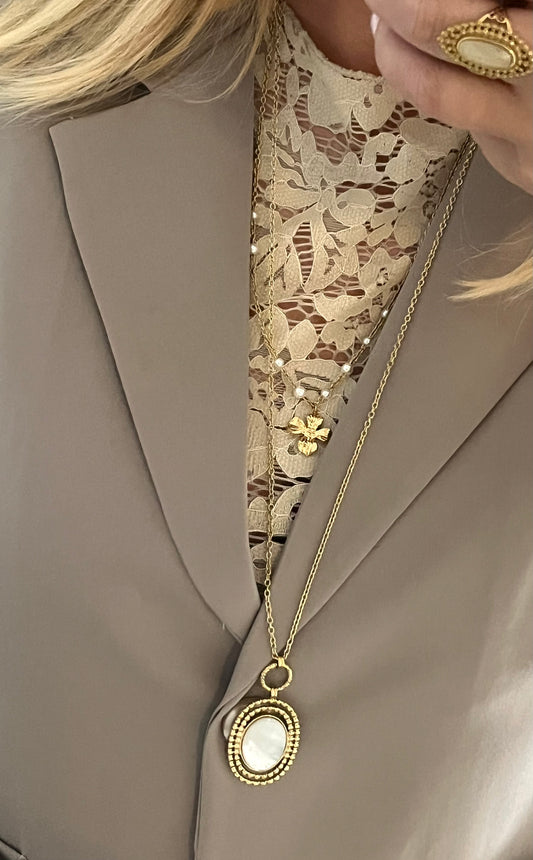 Collier Long Grosse Pierre | K011