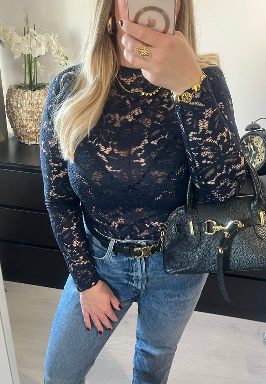 Jenna Top Lace | Donkerblauw