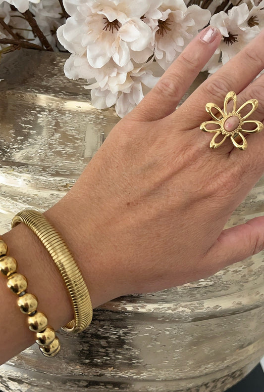 Pink Flower Ring