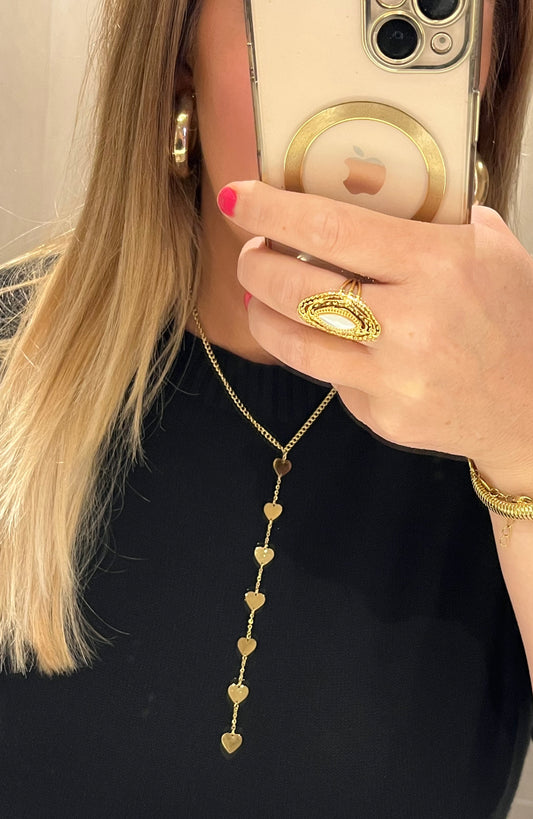Long Heart Necklace