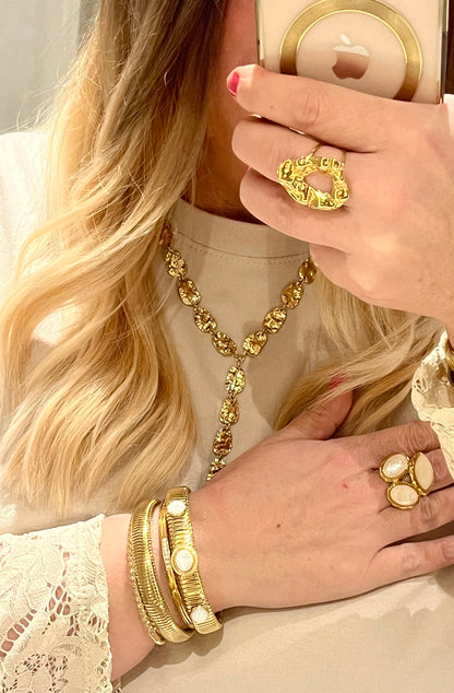 Bohemian Bracelet Parelmoer Stone