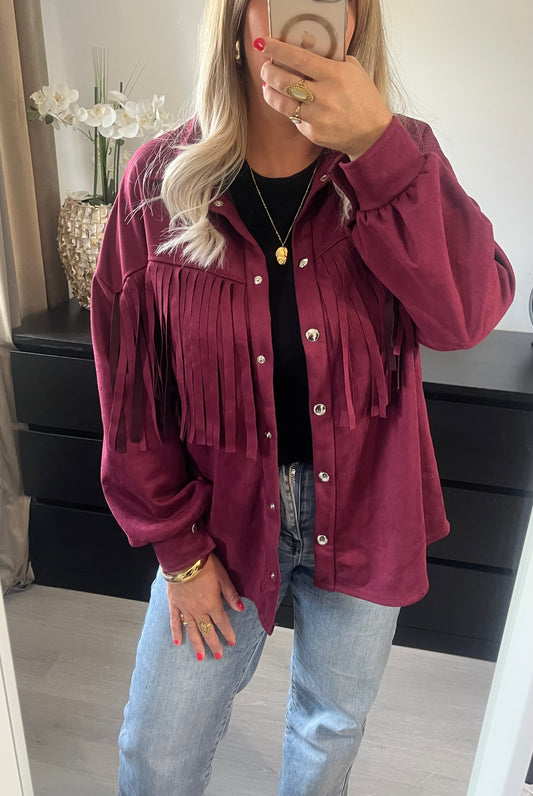 Top Celeste Franjes | Bordeaux