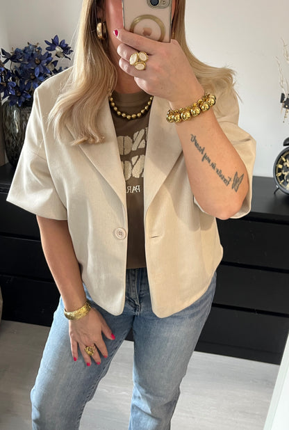 Blazer Dominique Suedine | Beige