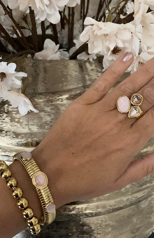 Bohemian Bracelet Pink Stone
