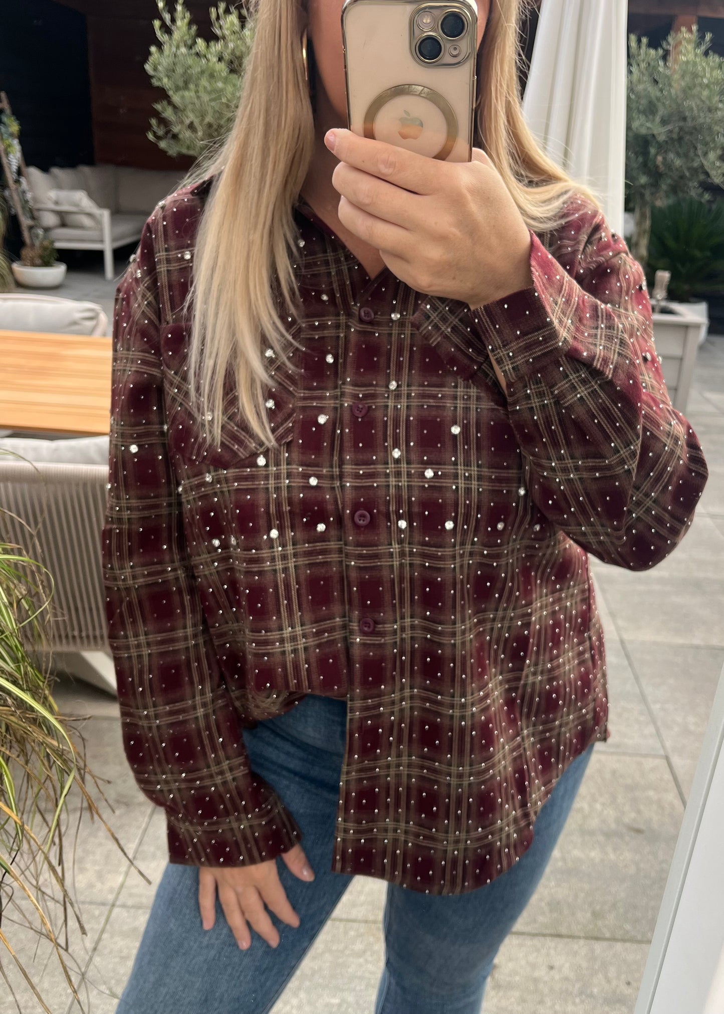 Shine Bright Blouse | Bordeaux