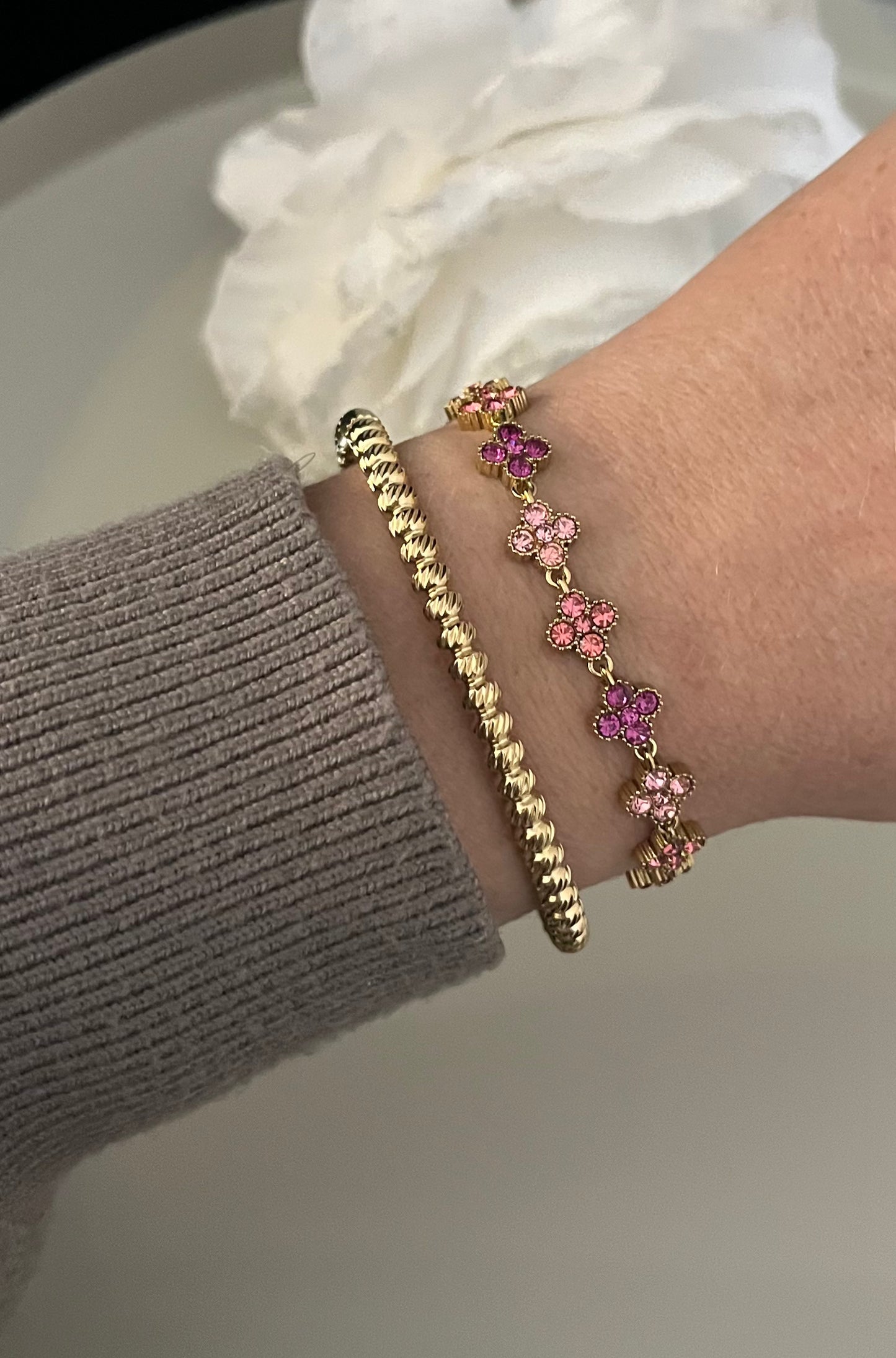Klaver Armband | Pink