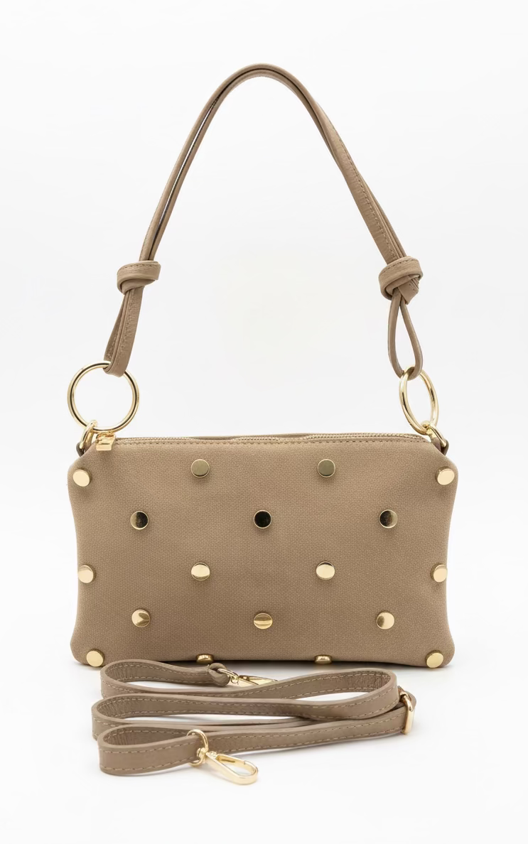 Chiara Studded Bag | Beige