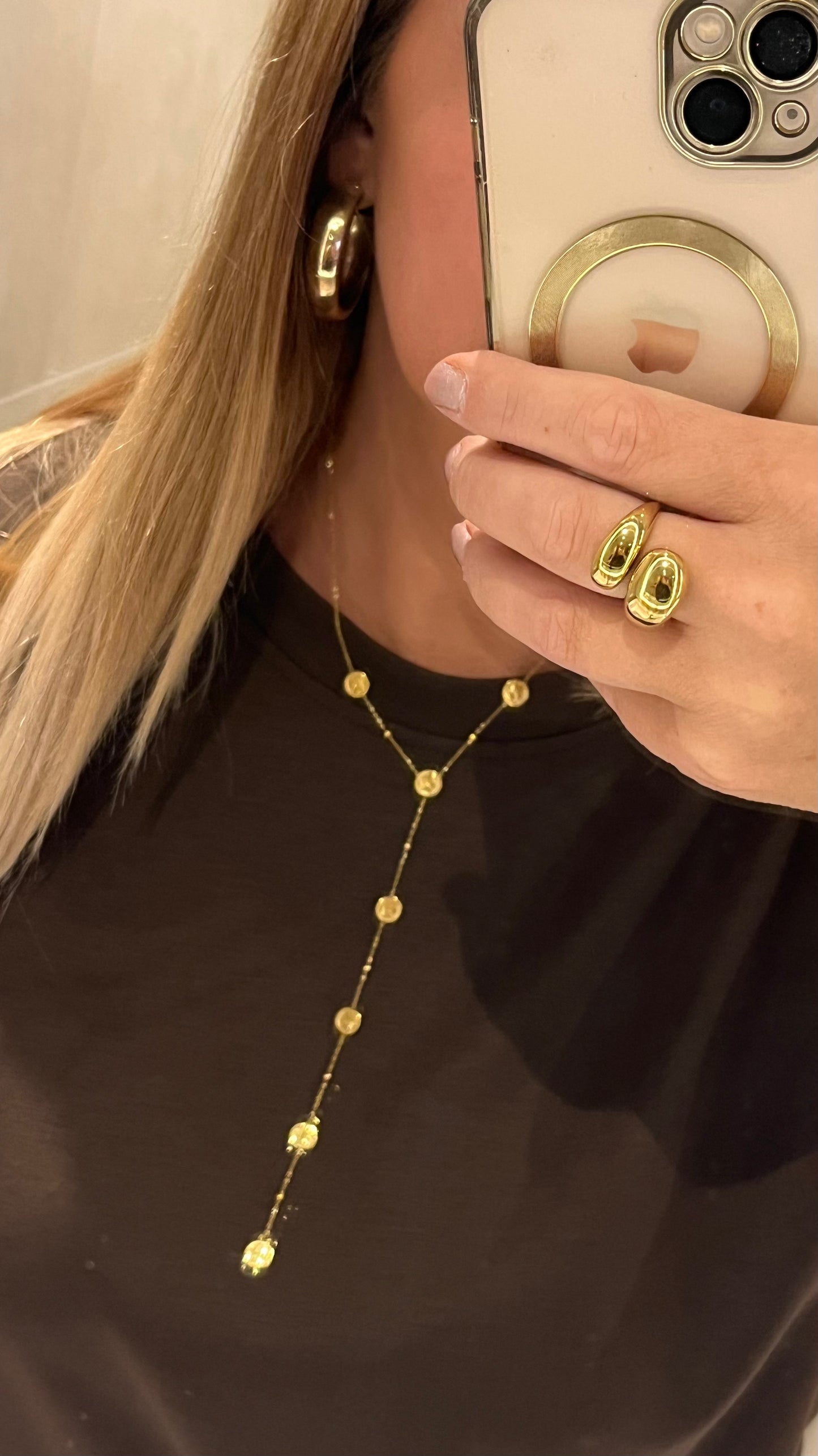 Small Coins Y Necklace