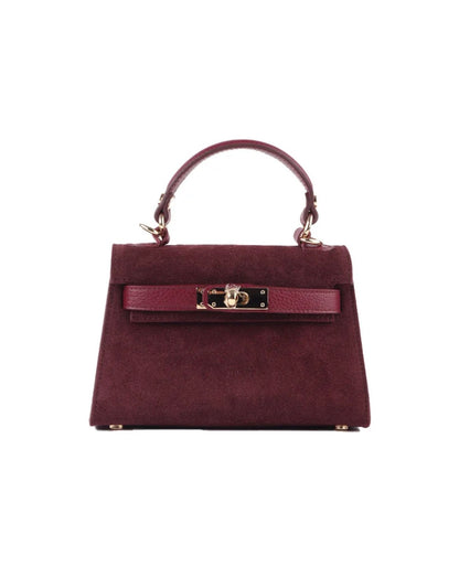 Leya Bag Suede/Leer | Bordeaux