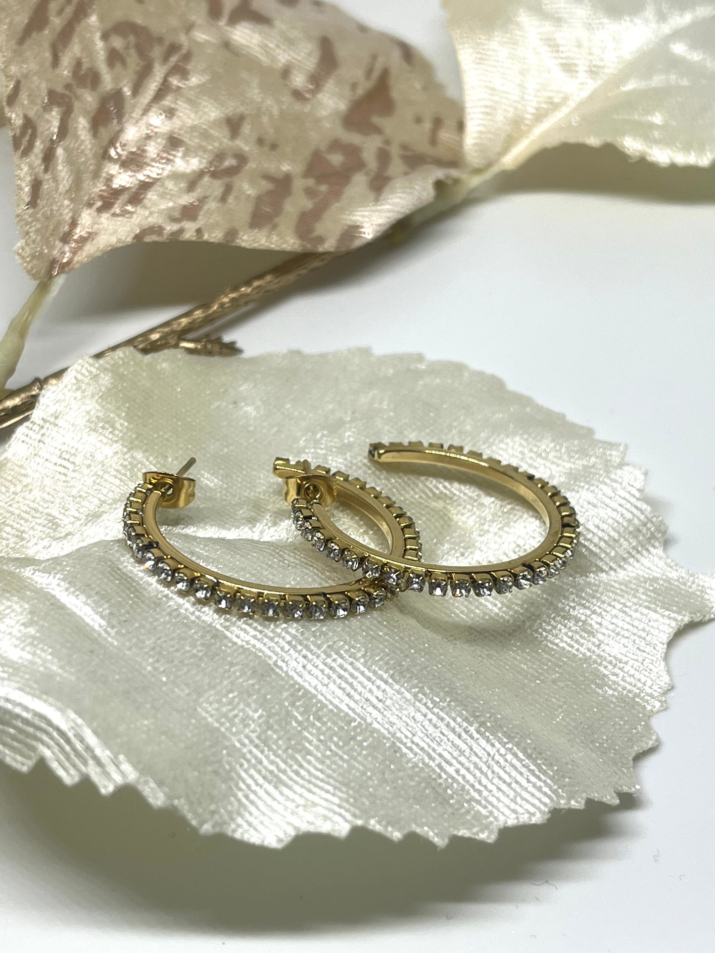 Hoops Strass | Goud