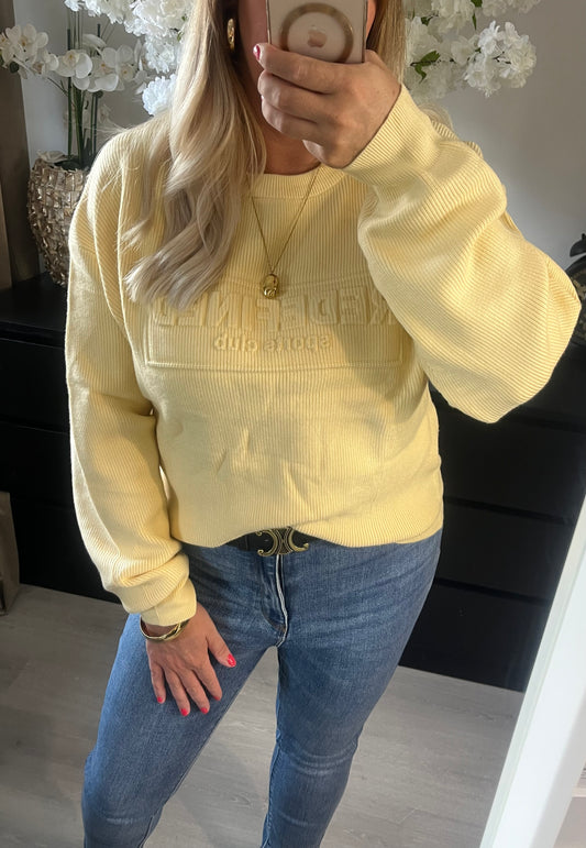 Redefined Ribbed Trui | Butter Yellow
